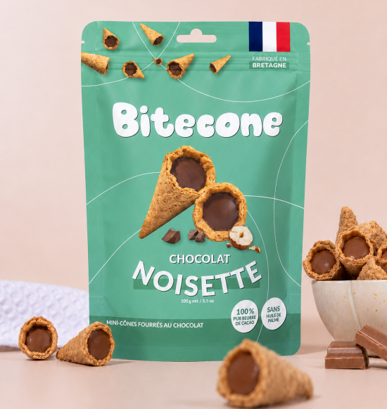 Bitecone - Mini chocolate and hazelnut-filled cones
