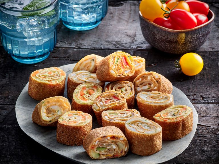 Savoury buckwheat-made and sweet crepes