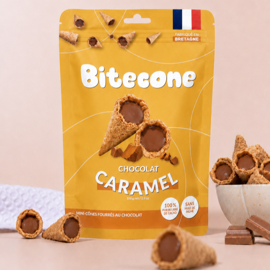 Bitecone – mini cones filled with salted caramel chocolate