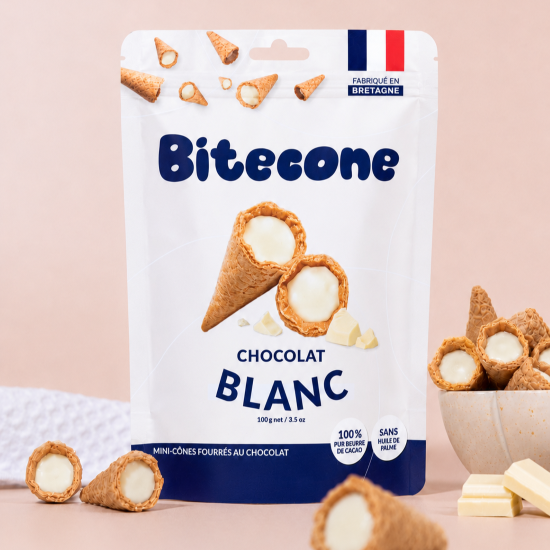 Bitecone – mini cones filled with white chocolate