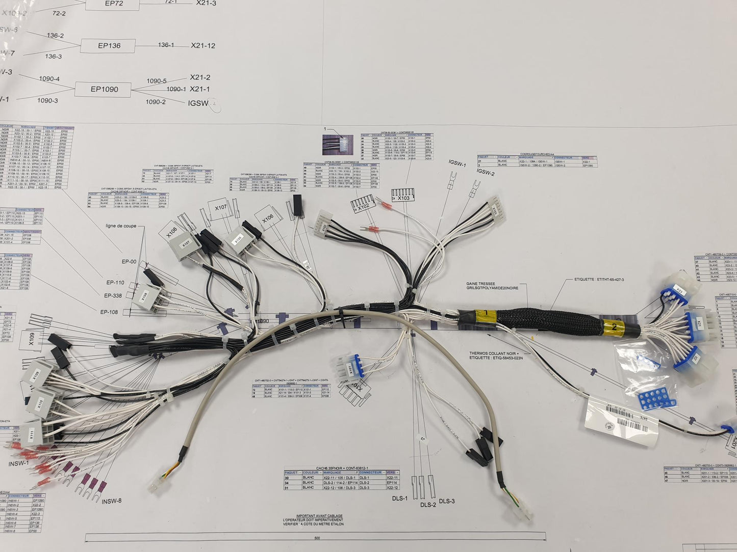 Electrical harness wiring