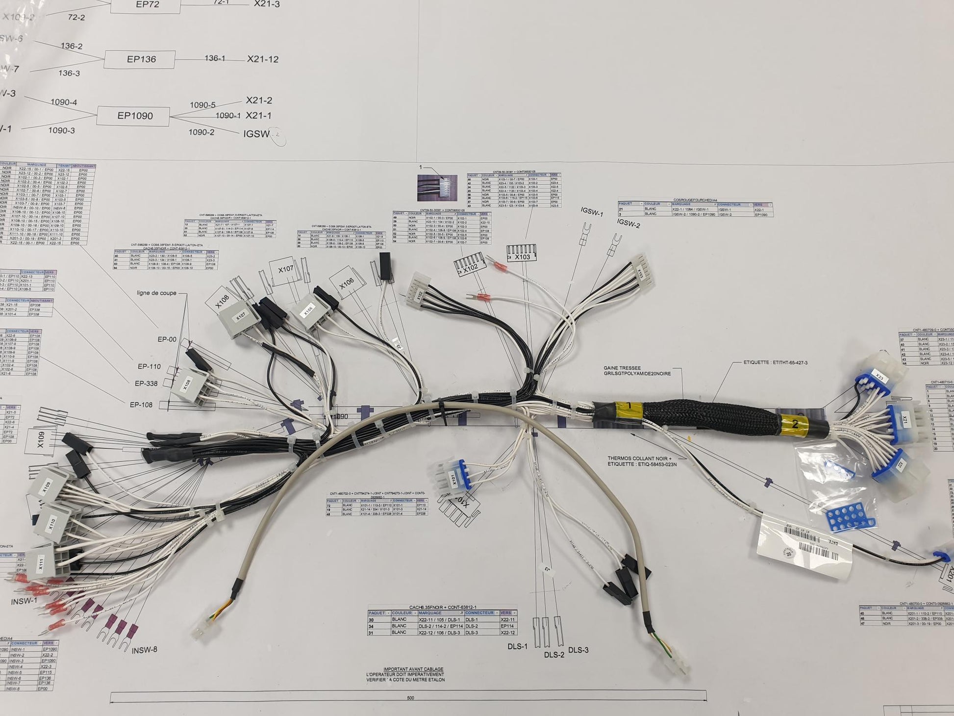 Electrical harness wiring
